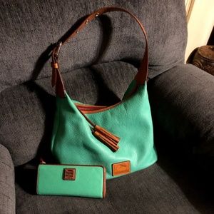 Dooney and Bourke Caribbean Green purse and wallet